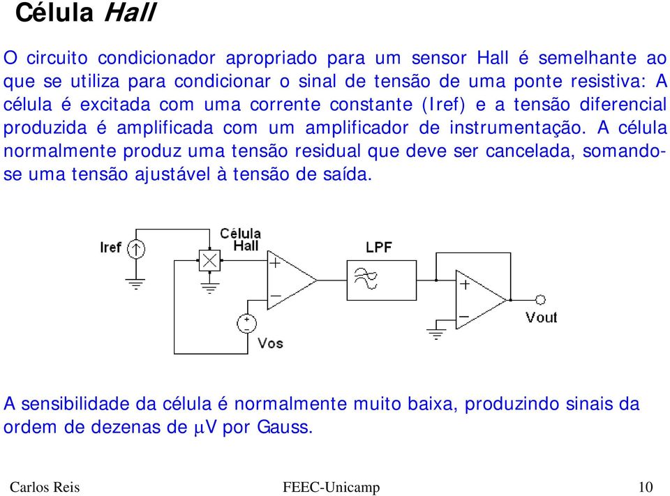 amplificador de instrumentação.