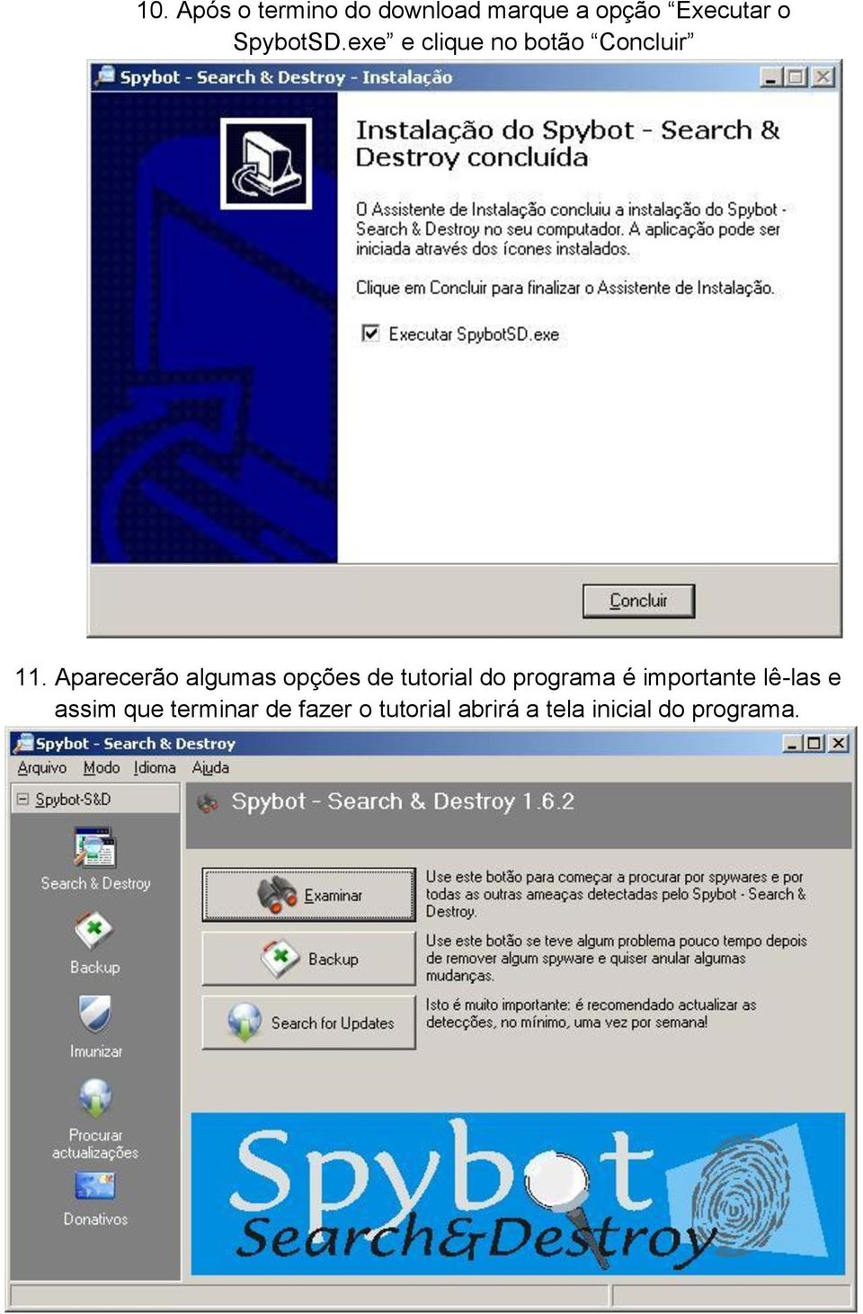 Aparecerão algumas opções de tutorial do programa é