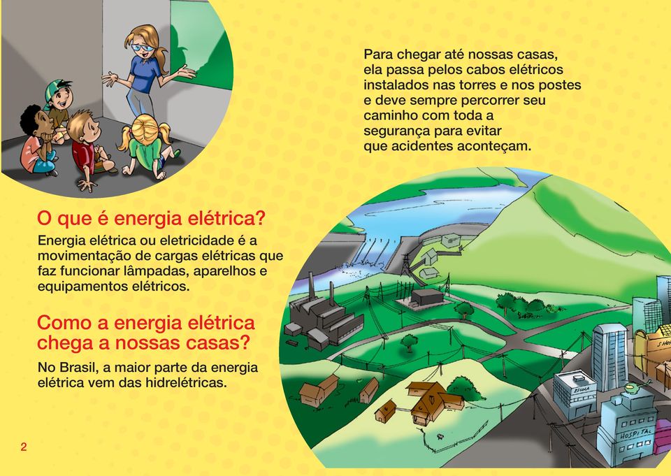 Energia elétrica ou eletricidade é a movimentação de cargas elétricas que faz funcionar lâmpadas, aparelhos e