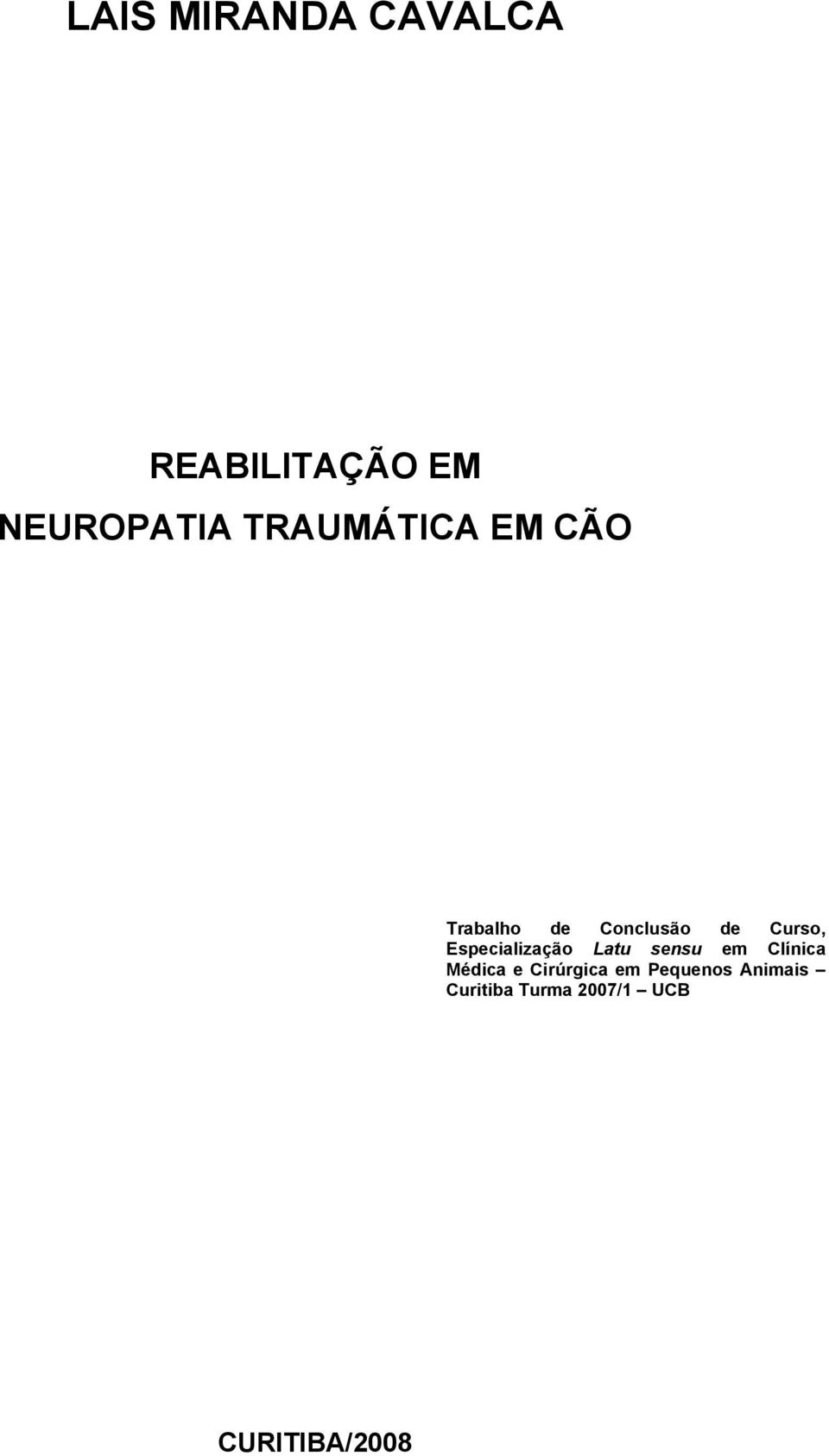 Especialização Latu sensu em Clínica Médica e