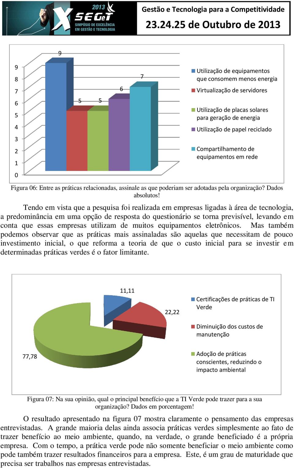 Tendo em vista que a pesquisa foi realizada em empresas ligadas à área de tecnologia, a predominância em uma opção de resposta do questionário se torna previsível, levando em conta que essas empresas