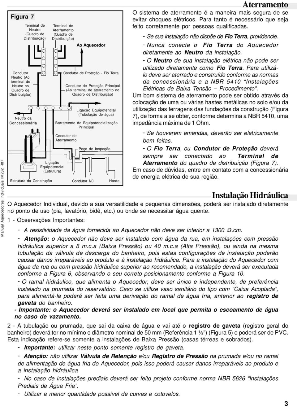 Para tanto é necessário que seja feito corretamente por pessoas qualificadas. - Se sua instalação não dispõe de Fio Terra, providencie.