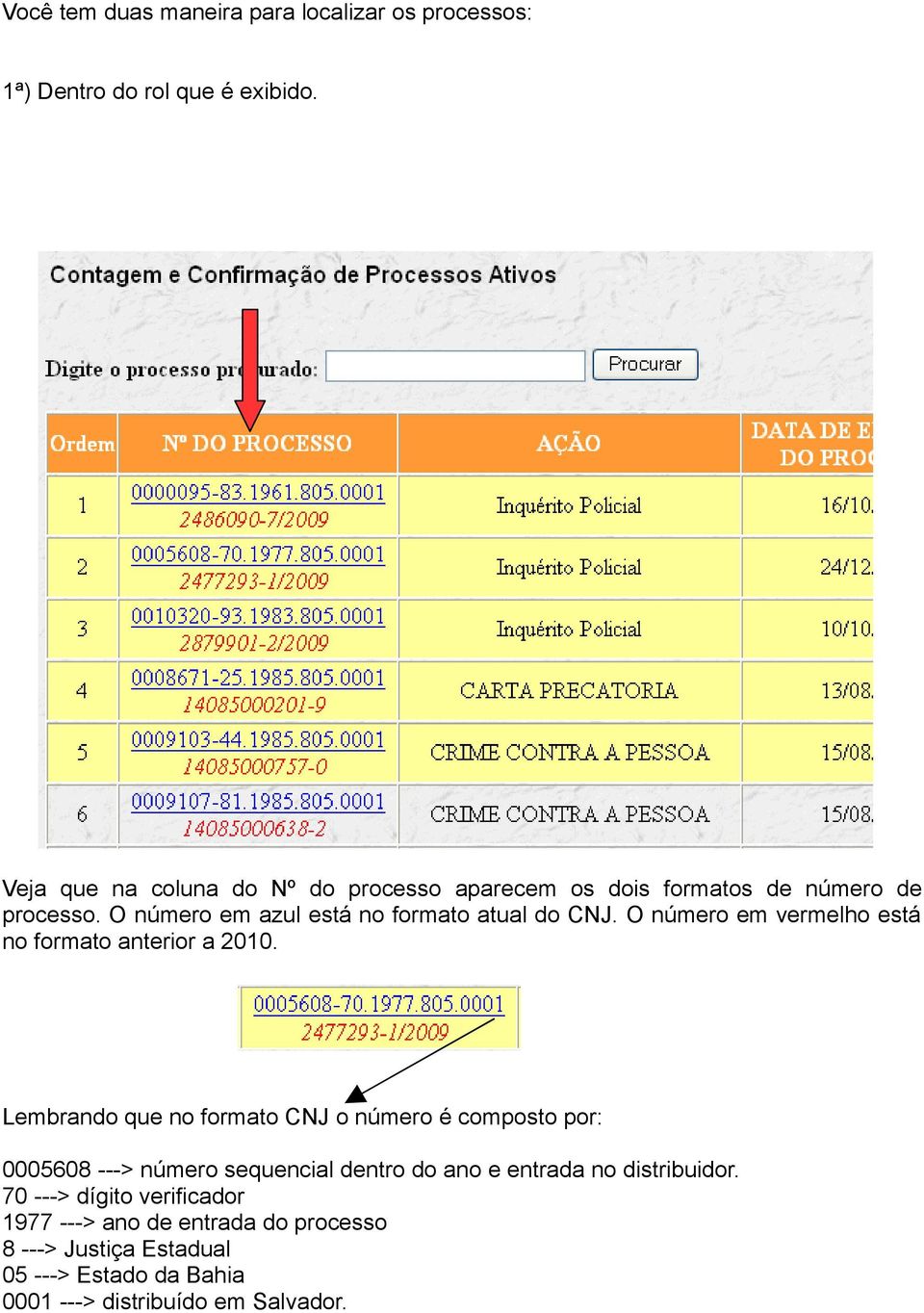 O número em vermelho está no formato anterior a 2010.