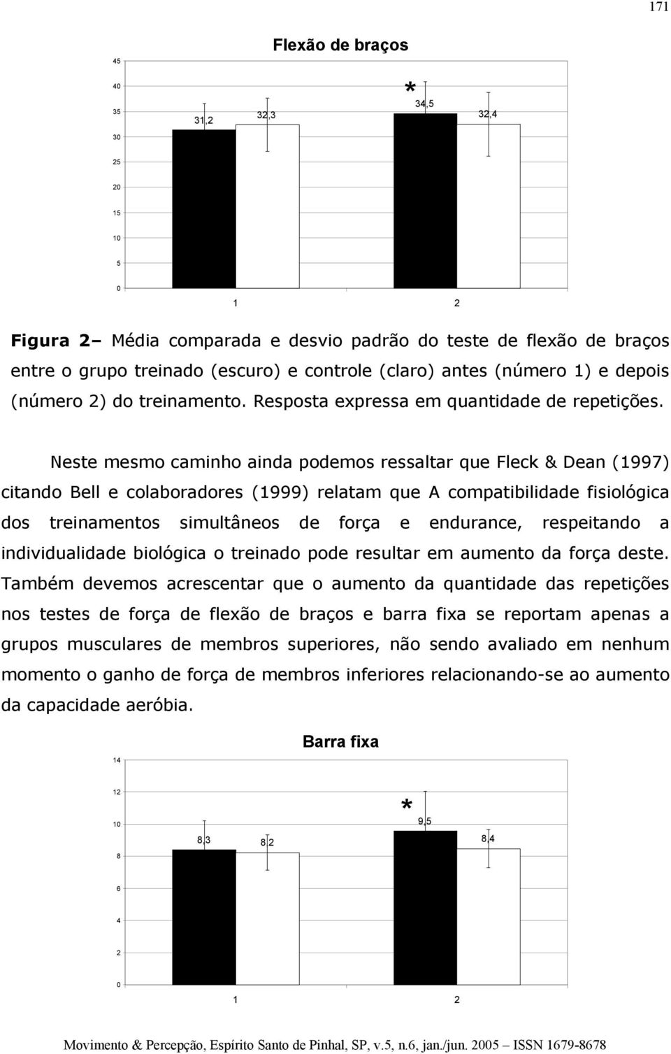 Neste mesmo caminho ainda podemos ressaltar que Fleck & Dean (1997) citando Bell e colaboradores (1999) relatam que A compatibilidade fisiológica dos treinamentos simultâneos de força e endurance,