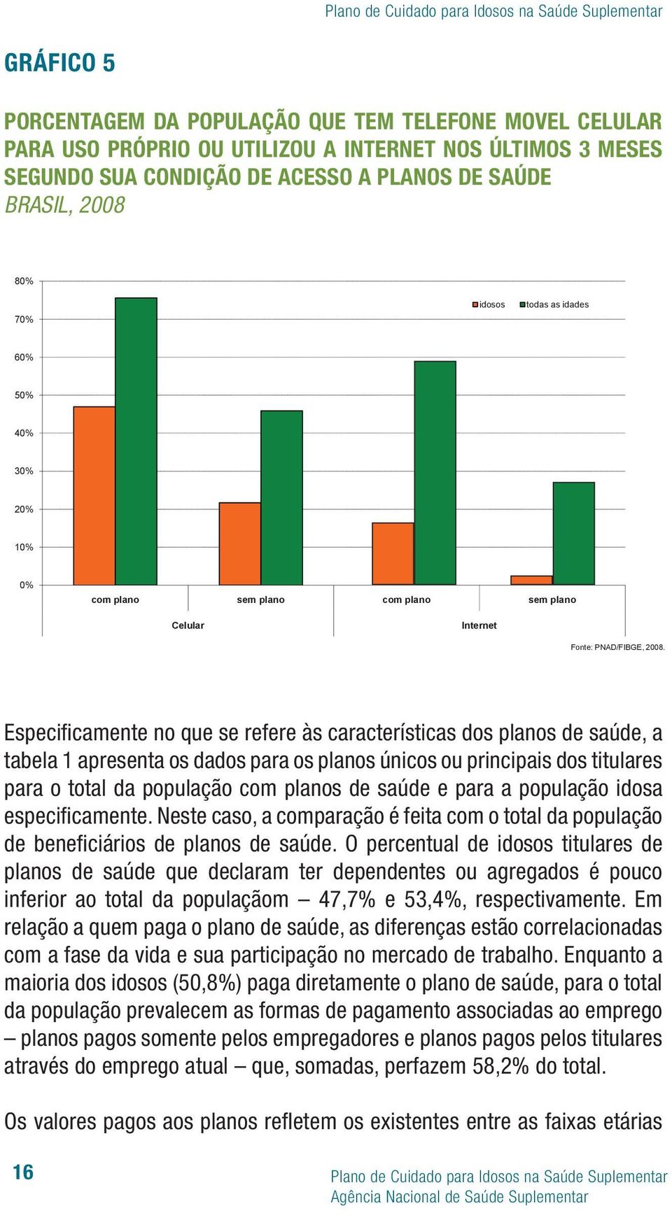 Especificamente no que se refere às características dos planos de saúde, a tabela 1 apresenta os dados para os planos únicos ou principais dos titulares para o total da população com planos de saúde