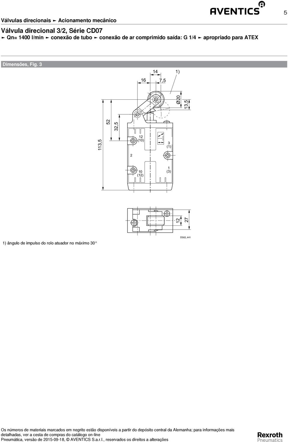 Fig. 6 4 ) 7,5 (0) () 0 () () 7 5,5,5 0,5 ) ângulo de impulso do rolo atuador no máximo 0