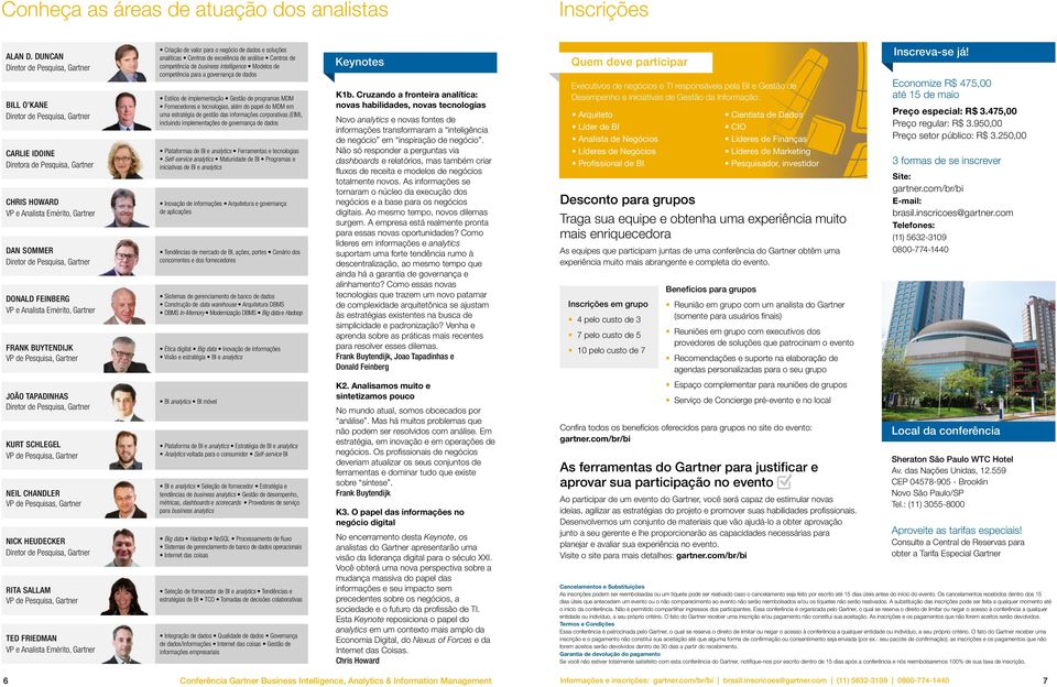 competência de business intelligence Modelos de competência para a governança de dados Estilos de implementação Gestão de programas MDM Fornecedores e tecnologias, além do papel do MDM em uma