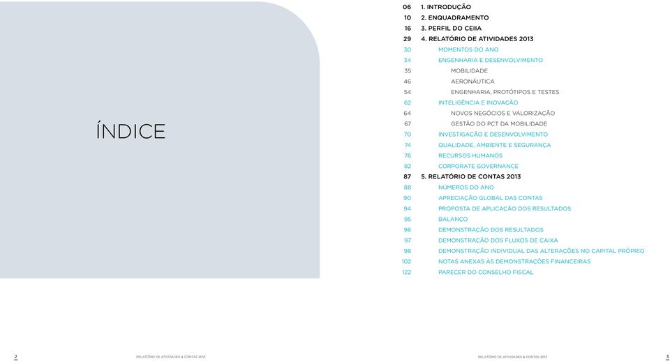 MOBILIDADE INVESTIGAÇÃO E DESENVOLVIMENTO QUALIDADE, AMBIENTE E SEGURANÇA RECURSOS HUMANOS CORPORATE GOVERNANCE 5.