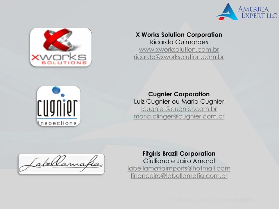 br Cugnier Corporation Luiz Cugnier ou Maria Cugnier lcugnier@cugnier.com.