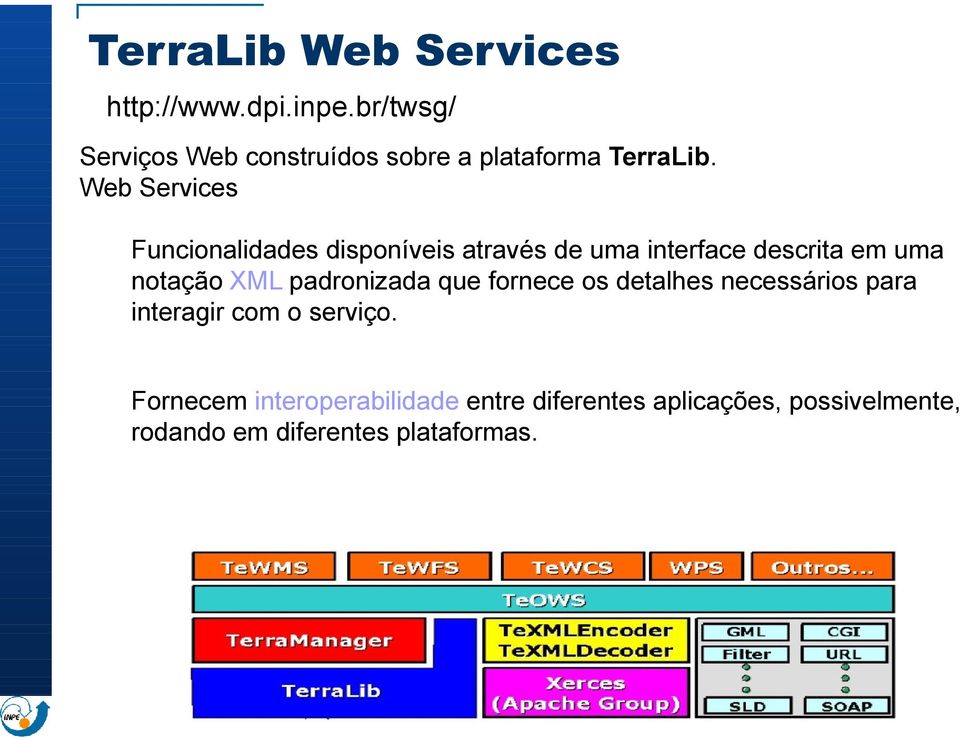 Web Services Funcionalidades disponíveis através de uma interface descrita em uma notação XML