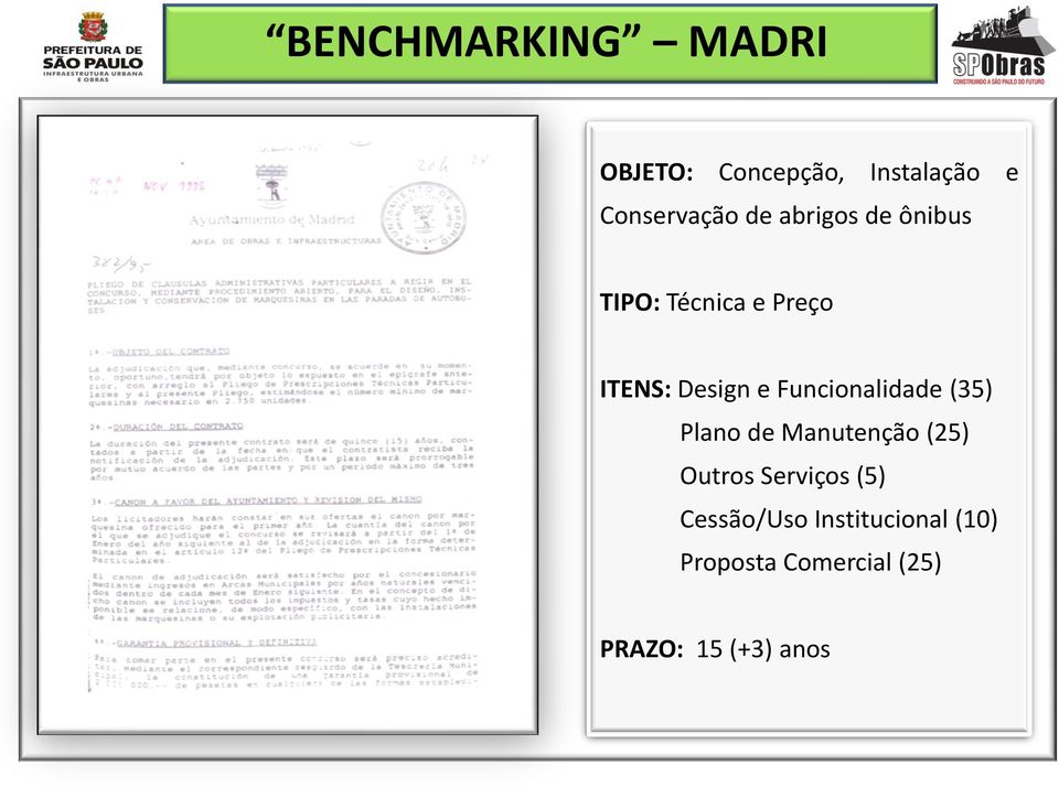 Funcionalidade (35) Plano de Manutenção (25) Outros Serviços (5)