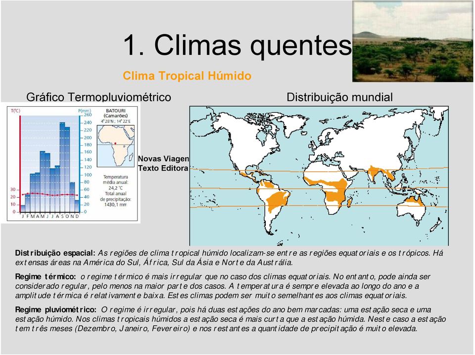 No entanto, pode ainda ser considerado regular, pelo menos na maior parte dos casos. A temperatura é sempre elevada ao longo do ano e a amplitude térmica é relativamente baixa.