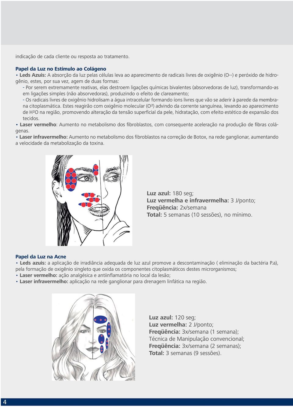 formas: - Por serem extremamente reativas, elas destroem ligações químicas bivalentes (absorvedoras de luz), transformando-as em ligações simples (não absorvedoras), produzindo o efeito de