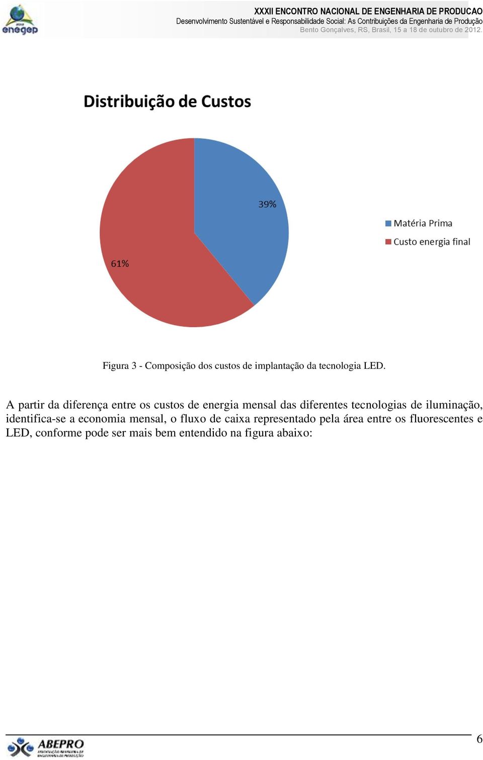 tecnologias de iluminação, identifica-se a economia mensal, o fluxo de caixa