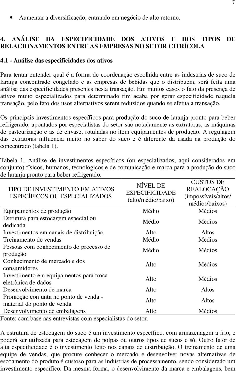 distribuem, será feita uma análise das especificidades presentes nesta transação.