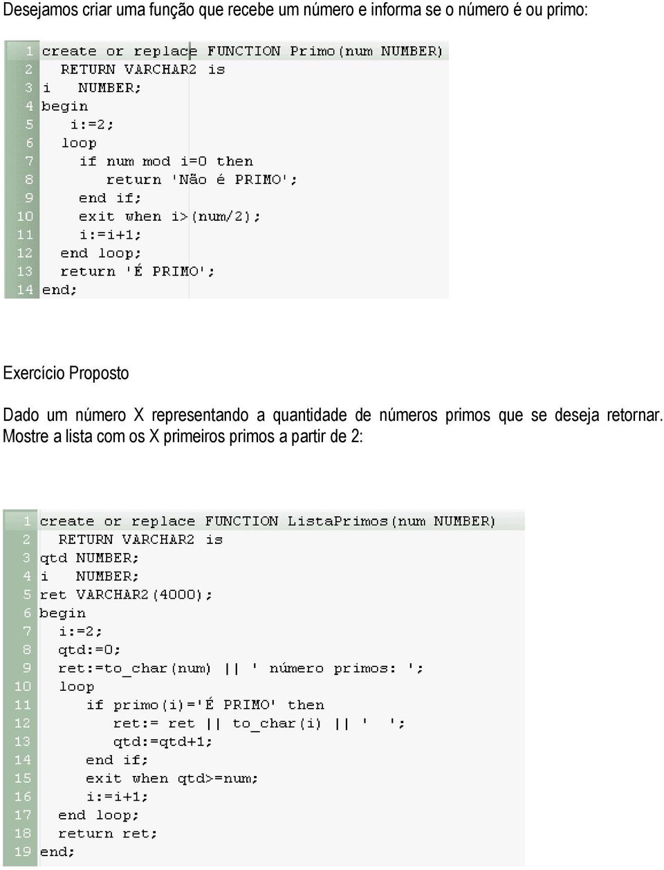 representando a quantidade de números primos que se deseja