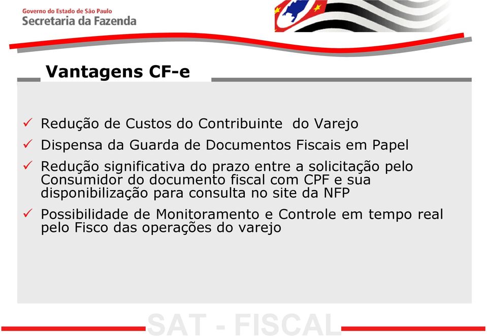 Consumidor do documento fiscal com CPF e sua disponibilização para consulta no site da