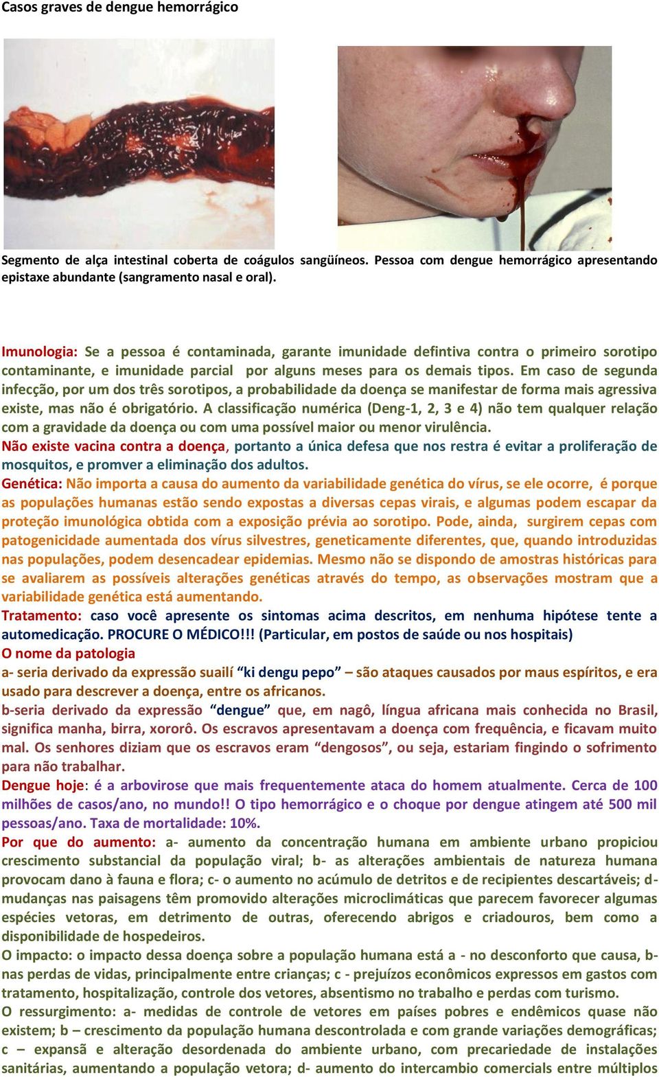 Em caso de segunda infecção, por um dos três sorotipos, a probabilidade da doença se manifestar de forma mais agressiva existe, mas não é obrigatório.