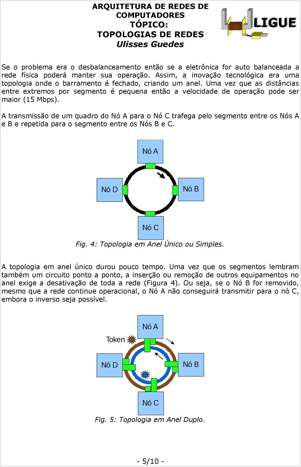 Uma vez que as distâncias entre extremos por segmento é pequena então a velocidade de operação pode ser maior (15 Mbps).