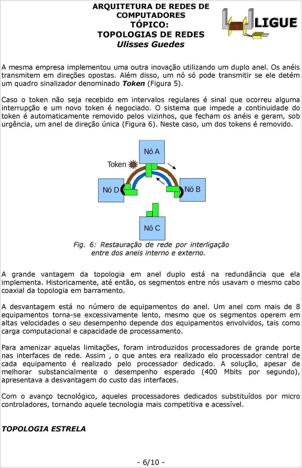 Caso o token não seja recebido em intervalos regulares é sinal que ocorreu alguma interrupção e um novo token é negociado.