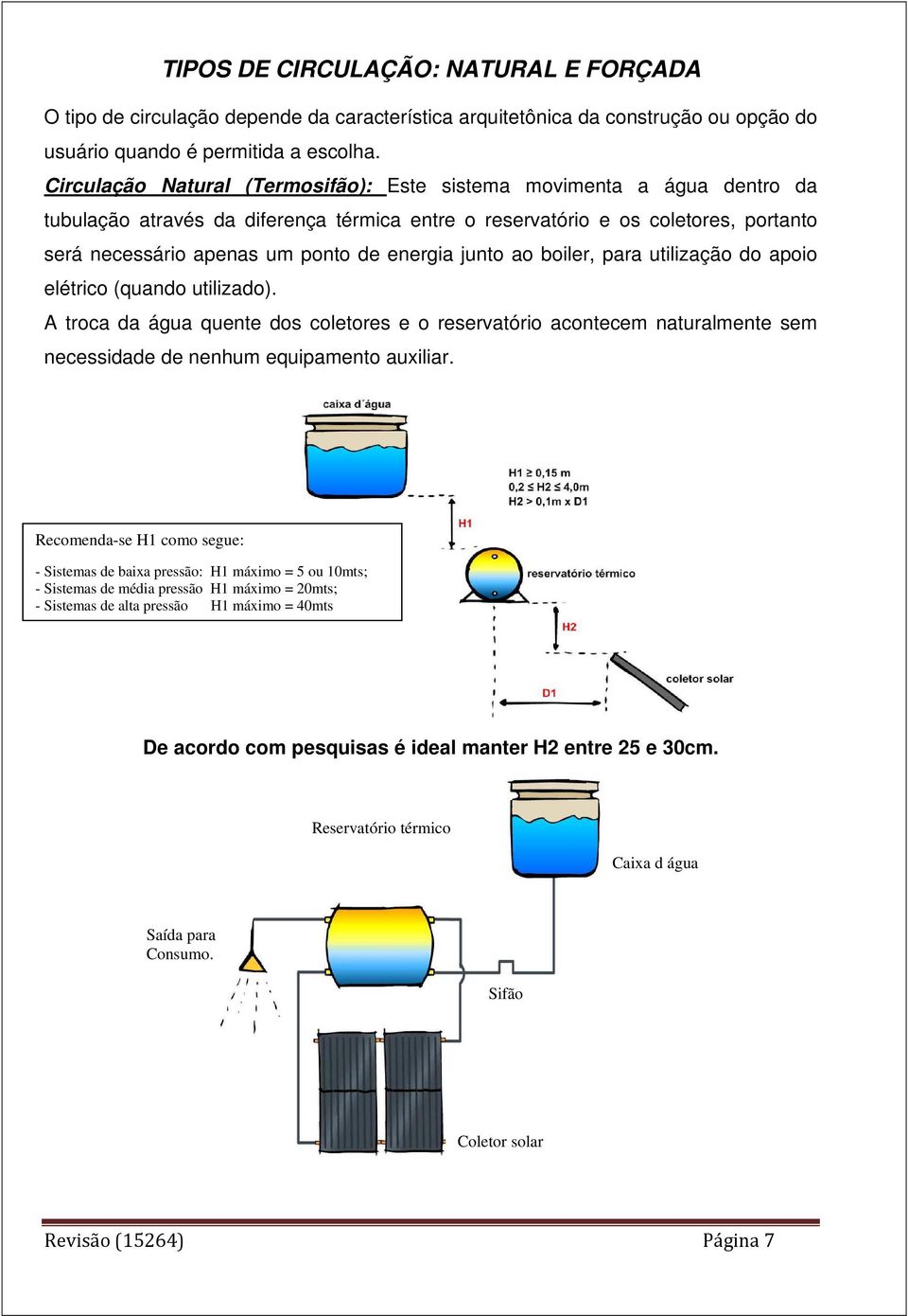 energia junto ao boiler, para utilização do apoio elétrico (quando utilizado).