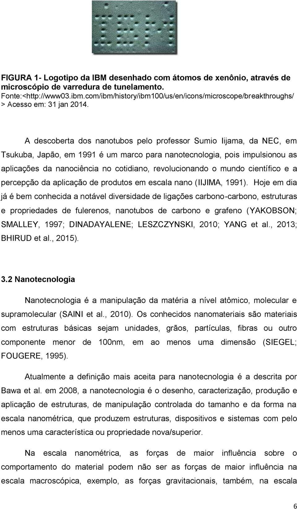 A descoberta dos nanotubos pelo professor Sumio Iijama, da NEC, em Tsukuba, Japão, em 1991 é um marco para nanotecnologia, pois impulsionou as aplicações da nanociência no cotidiano, revolucionando o