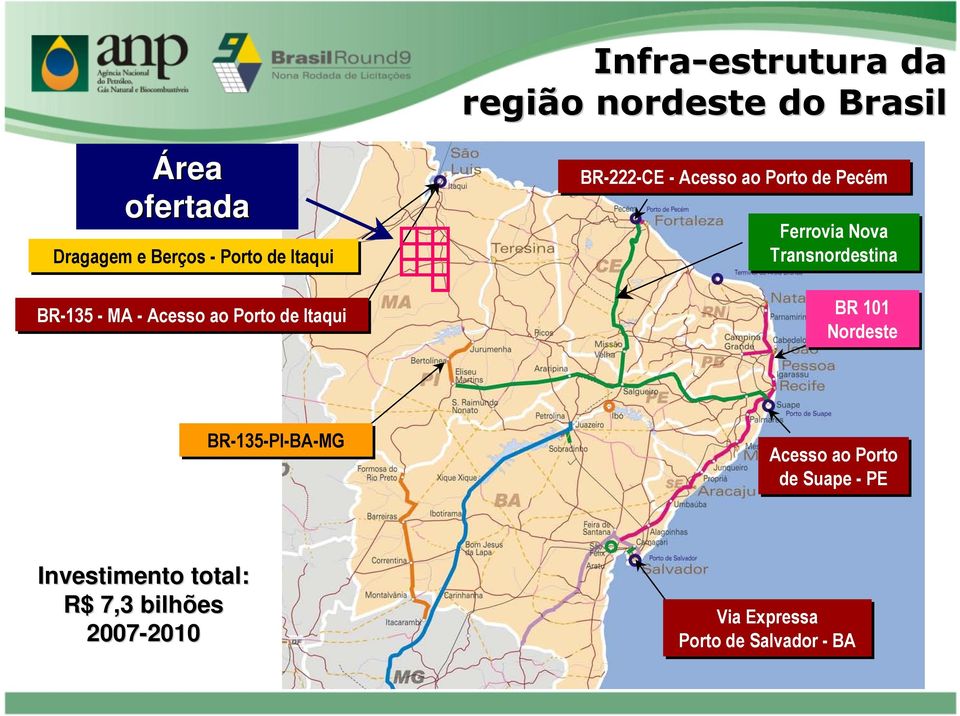 Ferrovia Nova Transnordestina BR 101 Nordeste BR-135-PI-BA-MG Acesso ao Porto de Suape