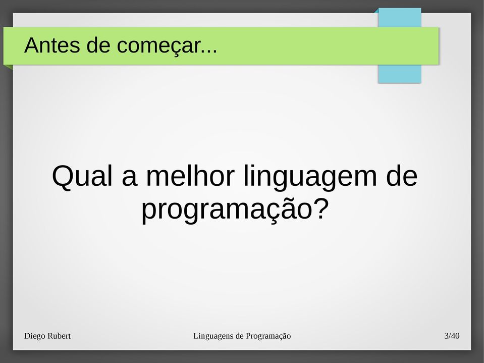 linguagem de programação?