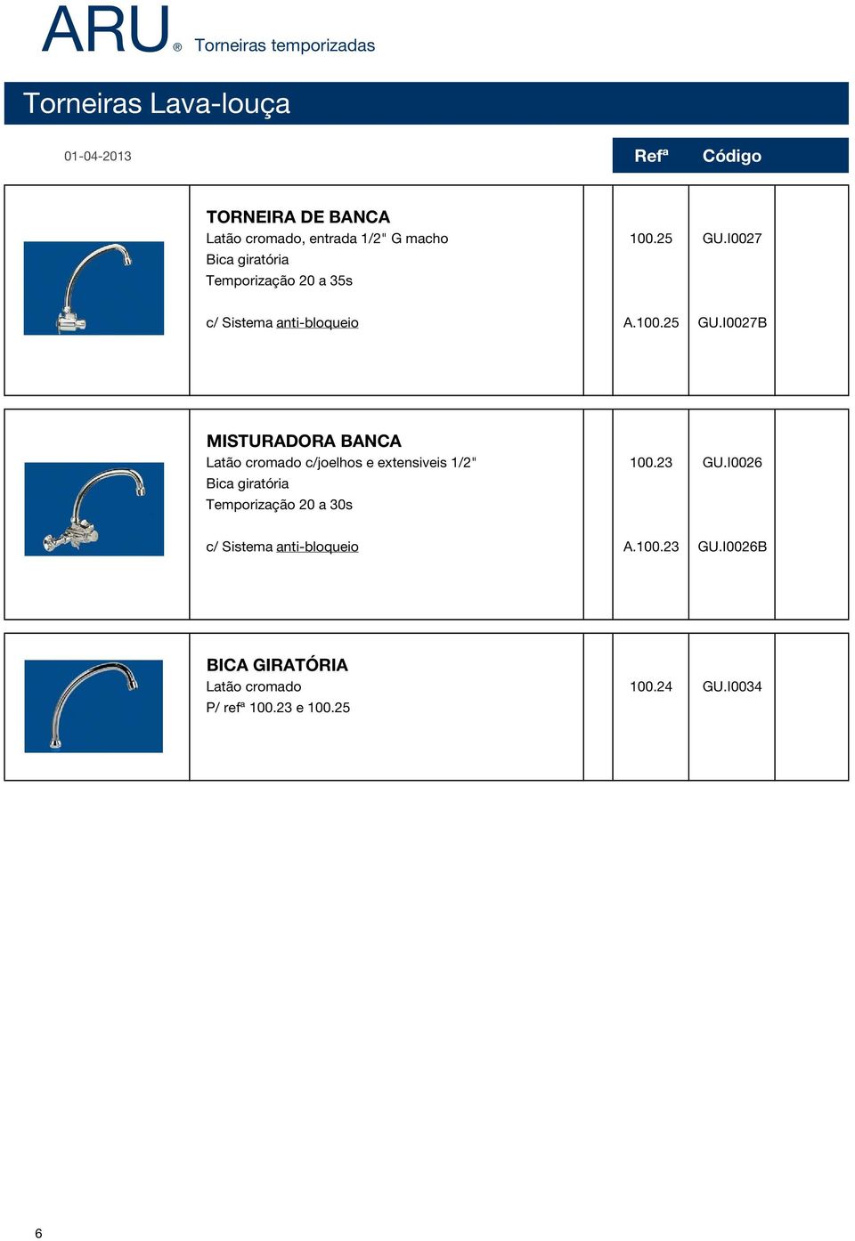 I0027B MISTURADORA BANCA Latão cromado c/joelhos e extensiveis 1/2" 100.23 GU.