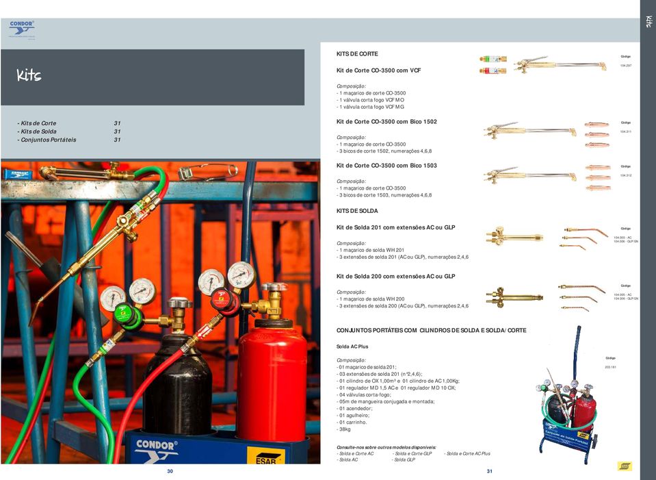 maçarico de corte CO500 bicos de corte 0, numerações,,8 10.11 Kit de Corte CO500 com Bico 0 Composição: 1 maçarico de corte CO500 bicos de corte 0, numerações,,8 10.