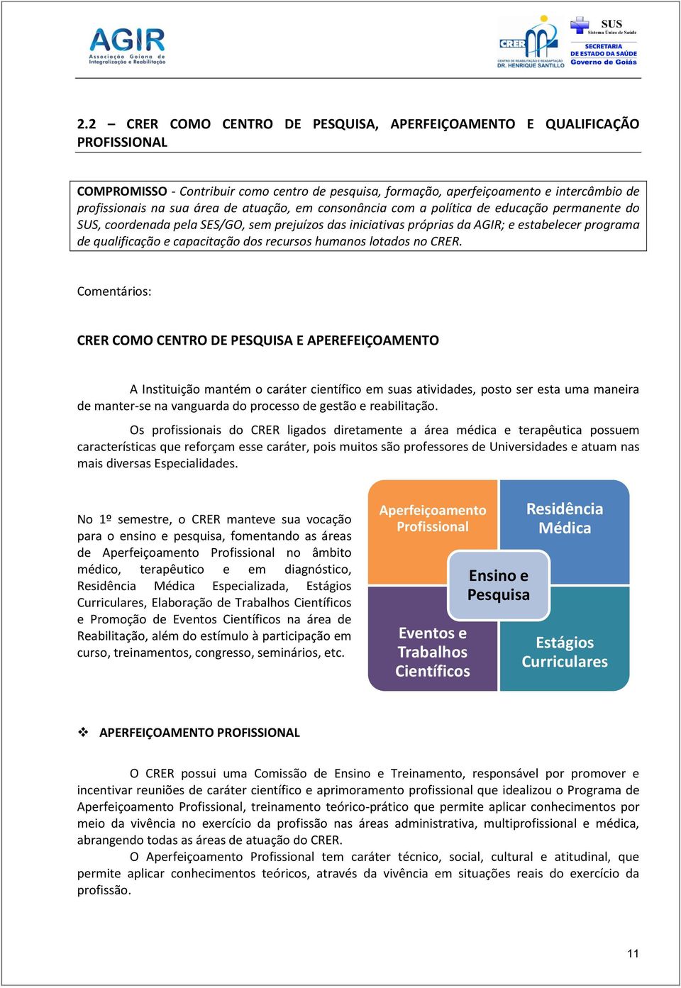 recursos humanos lotados no CRER.