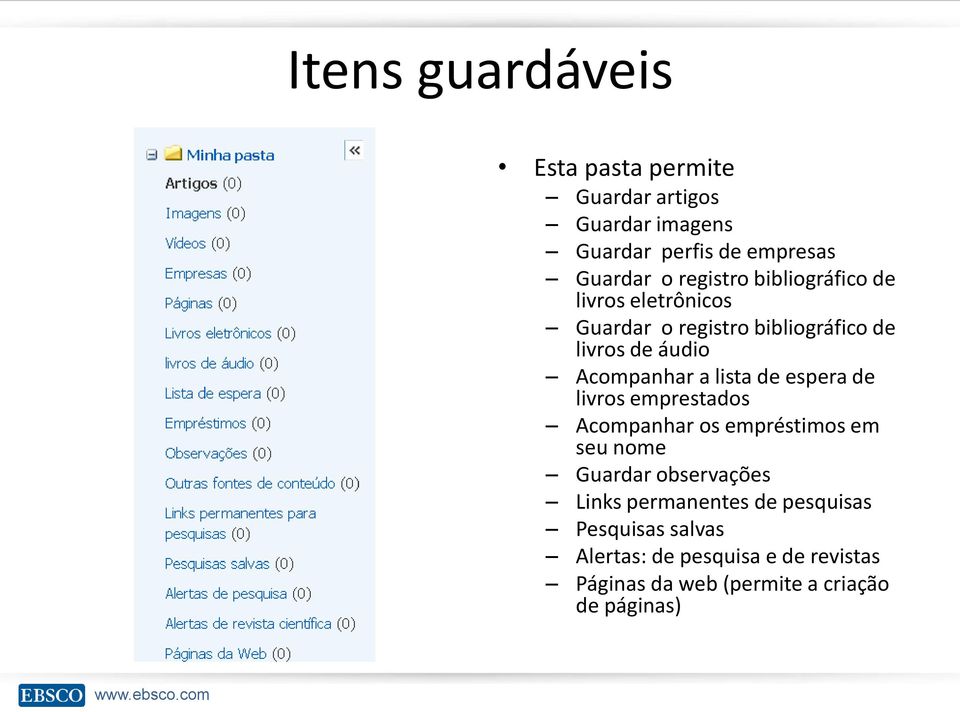 lista de espera de livros emprestados Acompanhar os empréstimos em seu nome Guardar observações Links