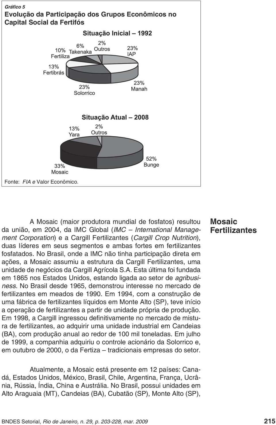 seus segmentos e ambas fortes em fertilizantes fosfatados.