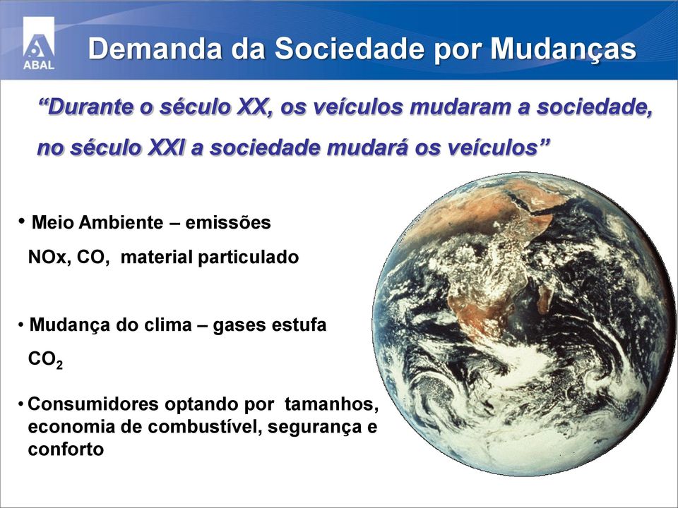 emissões NOx, CO, material particulado Mudança do clima gases estufa CO 2