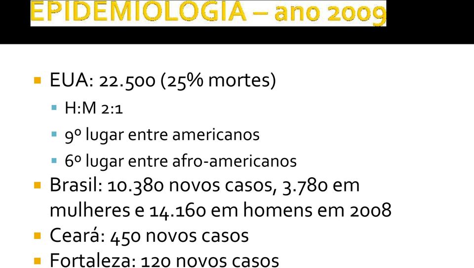 6º lugar entre afro-americanos Brasil: 10.