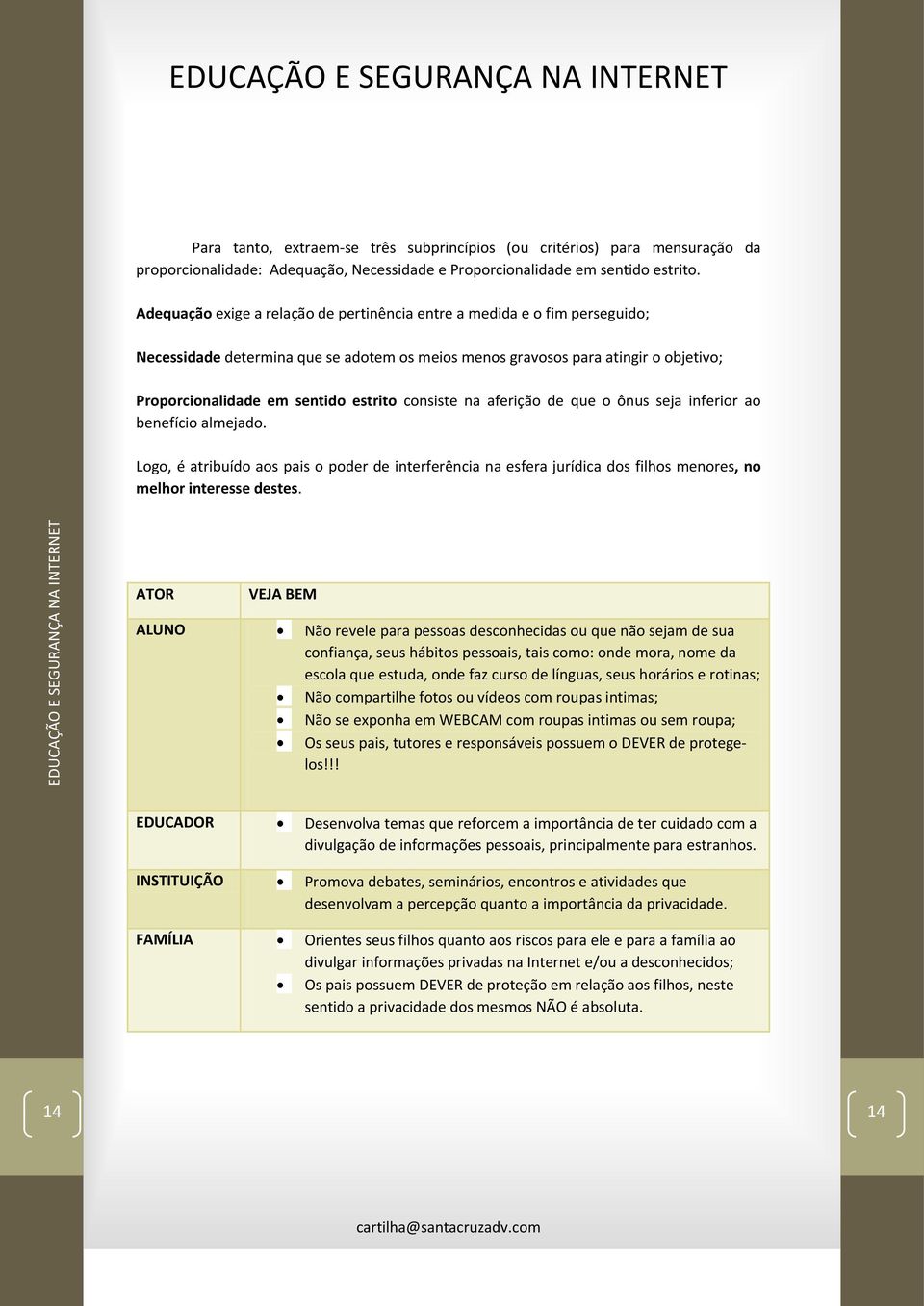 consiste na aferição de que o ônus seja inferior ao benefício almejado. Logo, é atribuído aos pais o poder de interferência na esfera jurídica dos filhos menores, no melhor interesse destes.