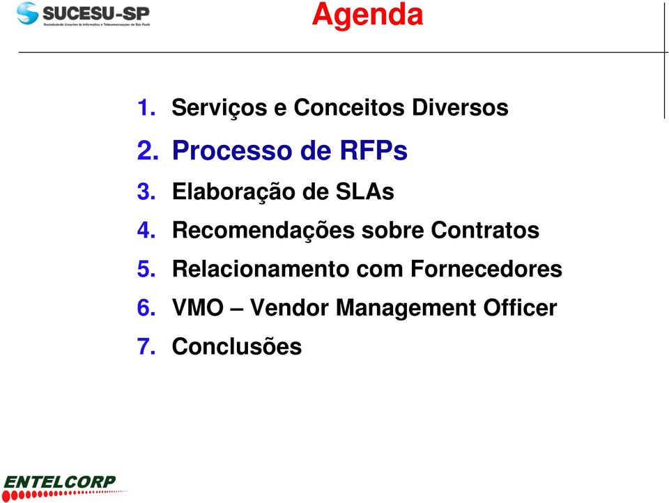 Recomendações sobre Contratos 5.