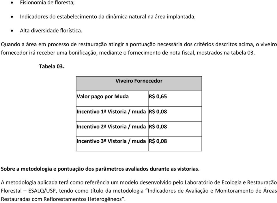 mostrados na tabela 03. Tabela 03.