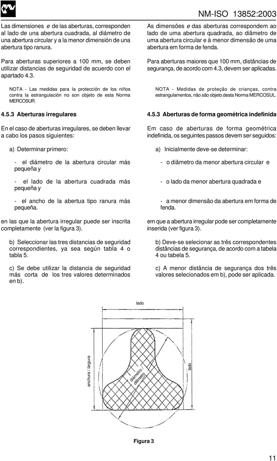 NOTA - Las medidas para la protección de los niños contra la estrangulación no son objeto de esta Norma MERCOSUR. 4.5.