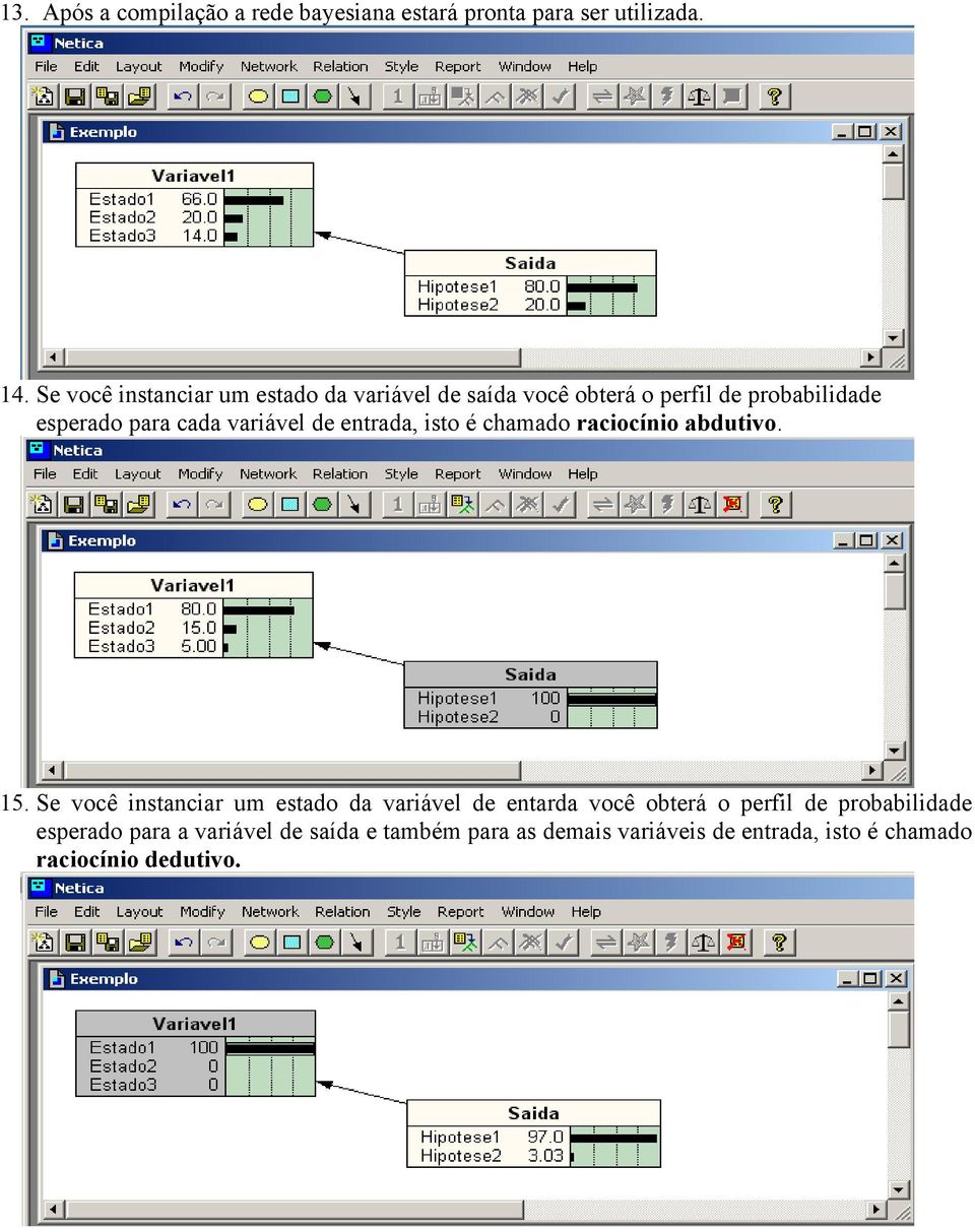 variável de entrada, isto é chamado raciocínio abdutivo. 15.