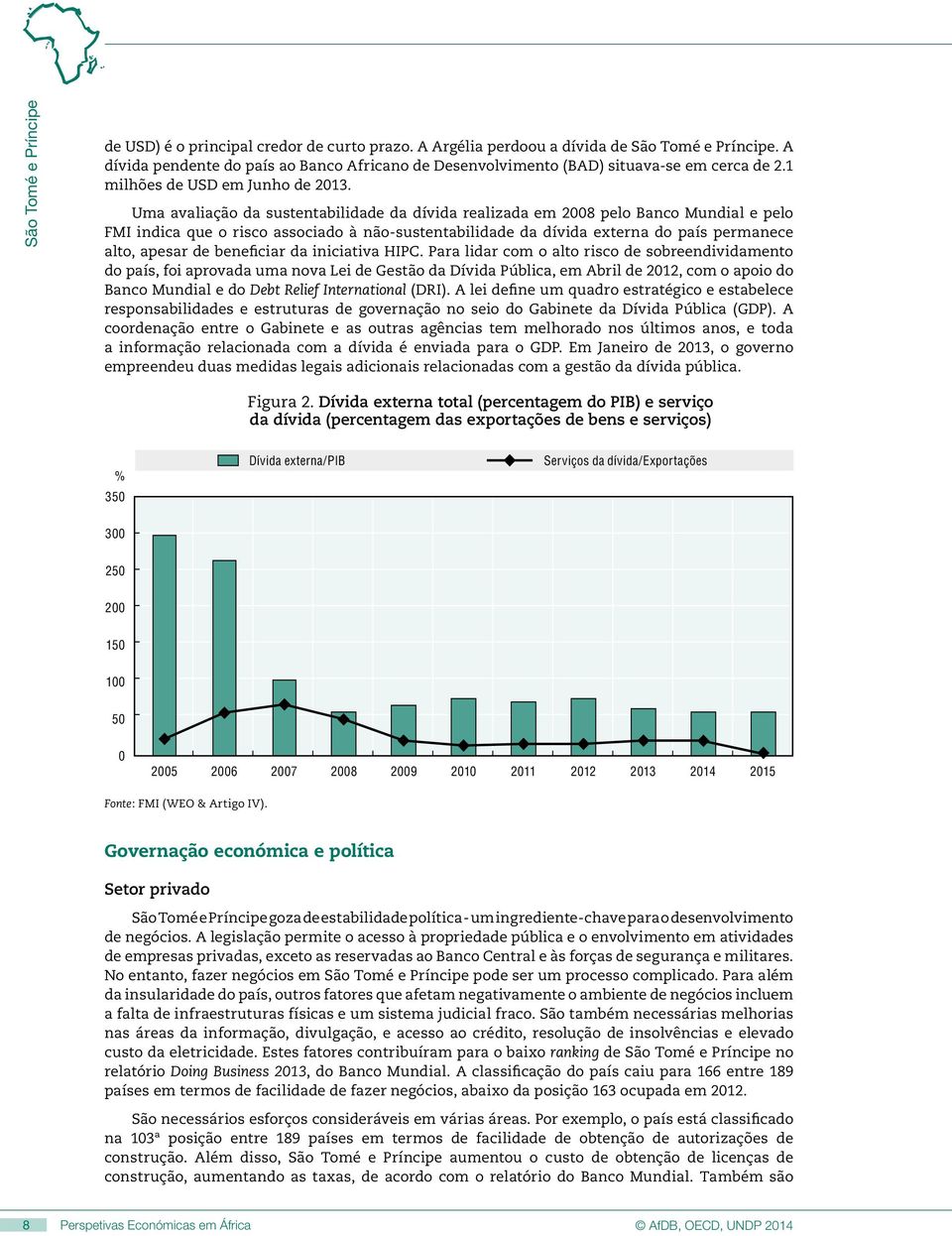 Uma avaliação da sustentabilidade da dívida realizada em 2008 pelo Banco Mundial e pelo FMI indica que o risco associado à não-sustentabilidade da dívida externa do país permanece alto, apesar de