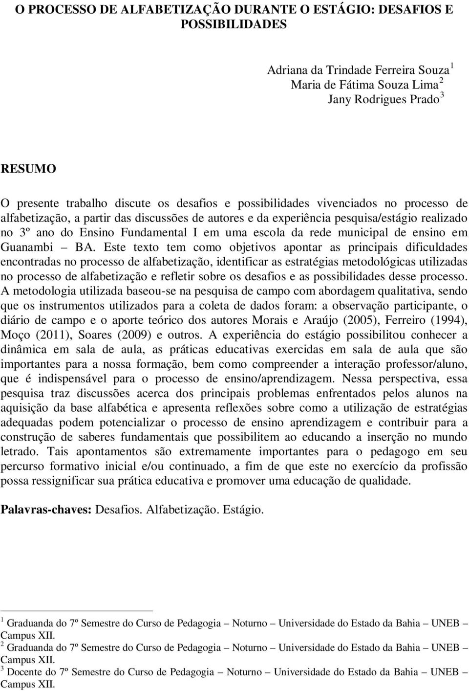 rede municipal de ensino em Guanambi BA.