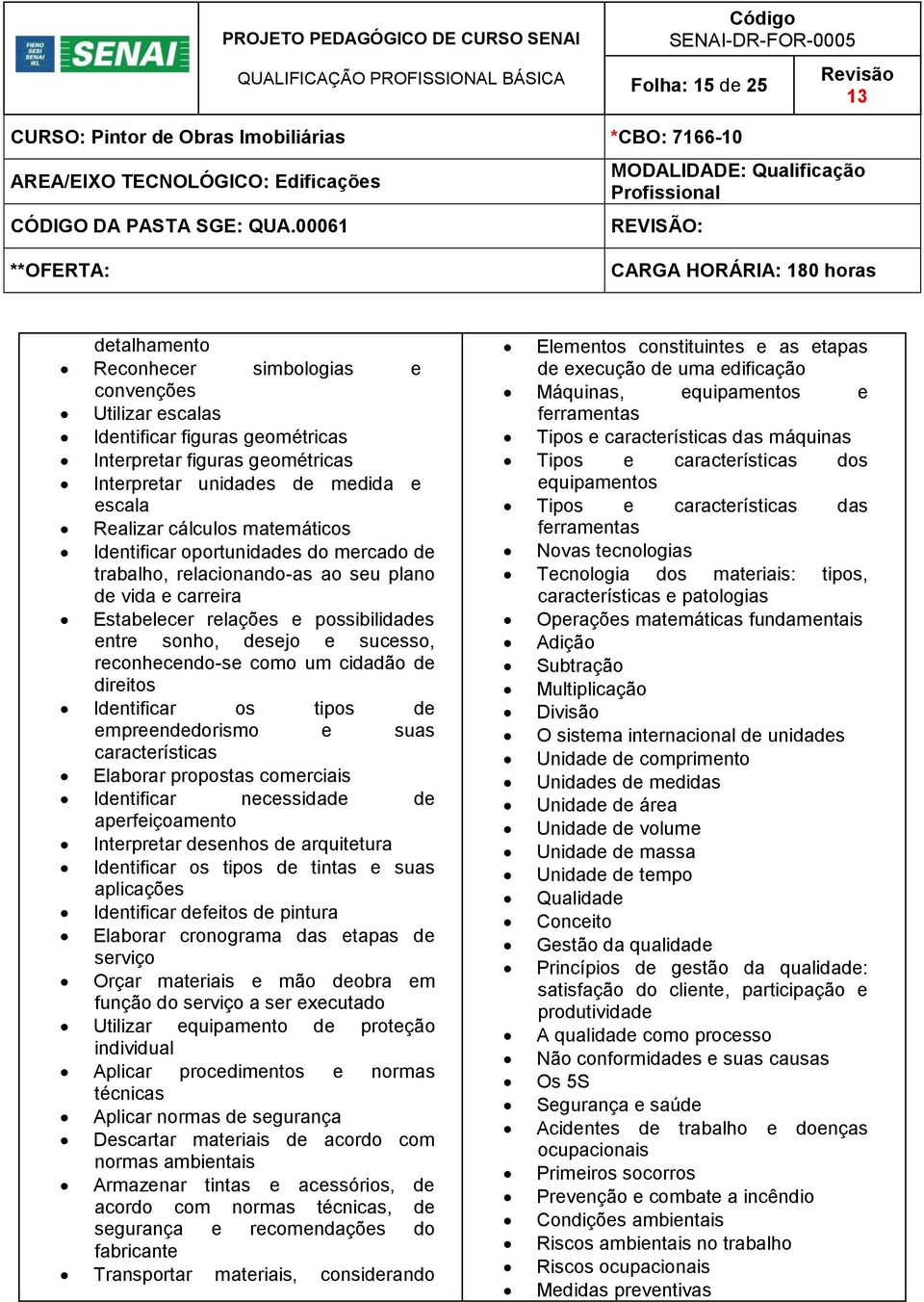 reconhecendo-se como um cidadão de direitos Identificar os tipos de empreendedorismo e suas características Elaborar propostas comerciais Identificar necessidade de aperfeiçoamento Interpretar