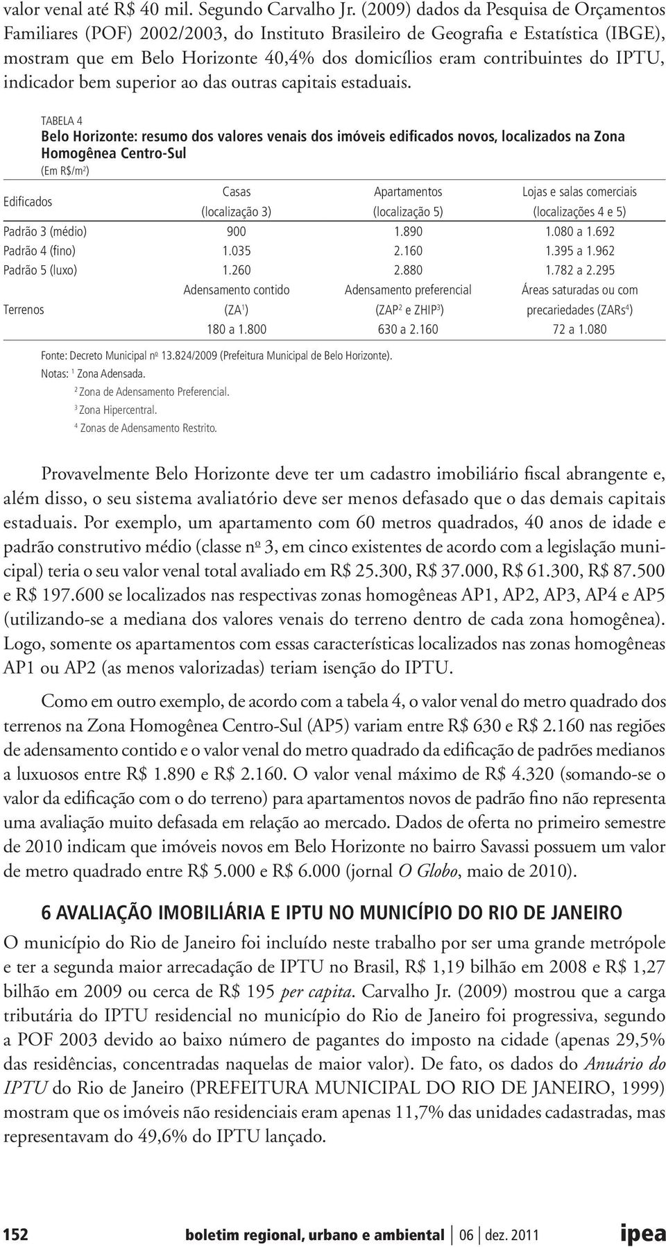 IPTU, indicador bem superior ao das outras capitais estaduais.