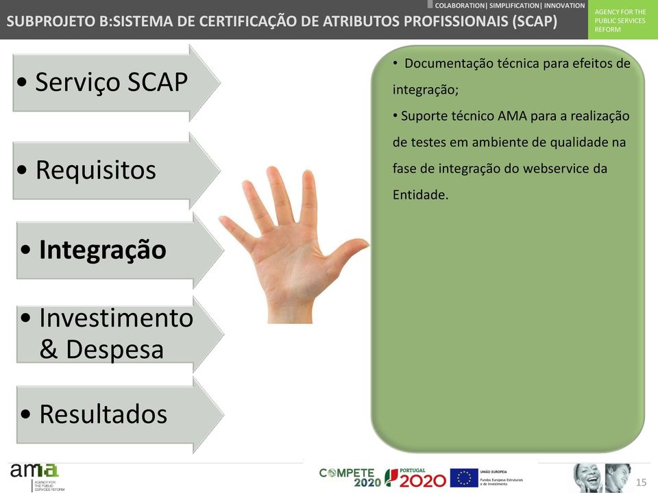 técnico AMA para a realização de testes em ambiente de qualidade na fase de