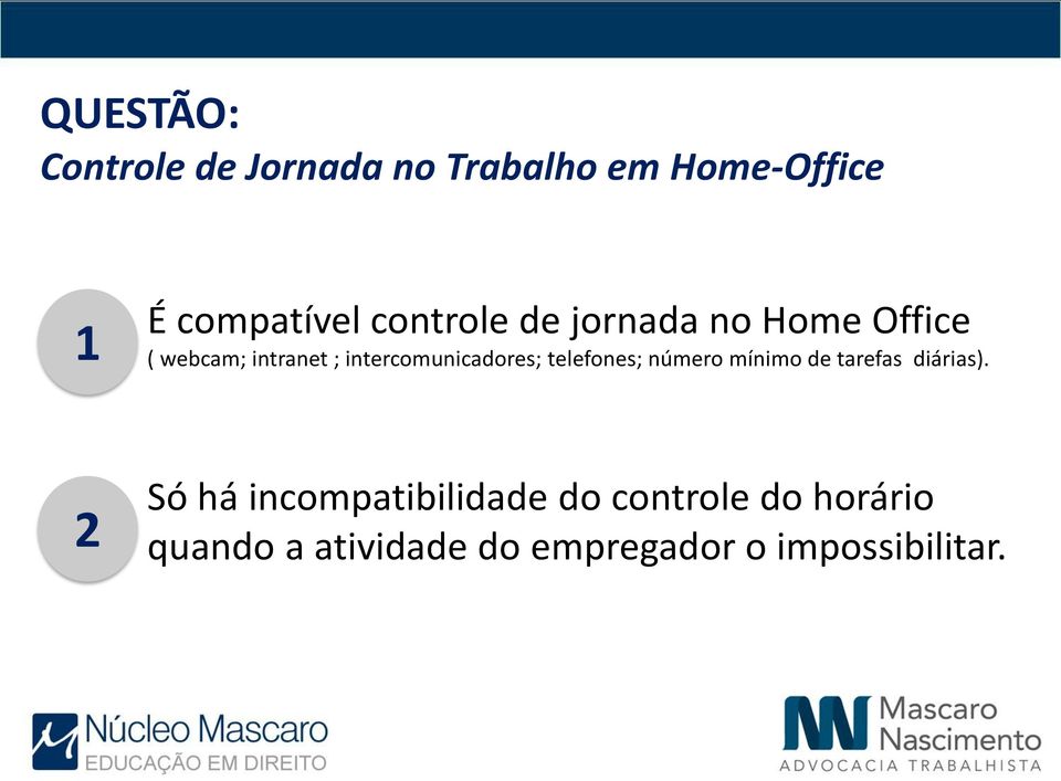 intercomunicadores; telefones; número mínimo de tarefas diárias).