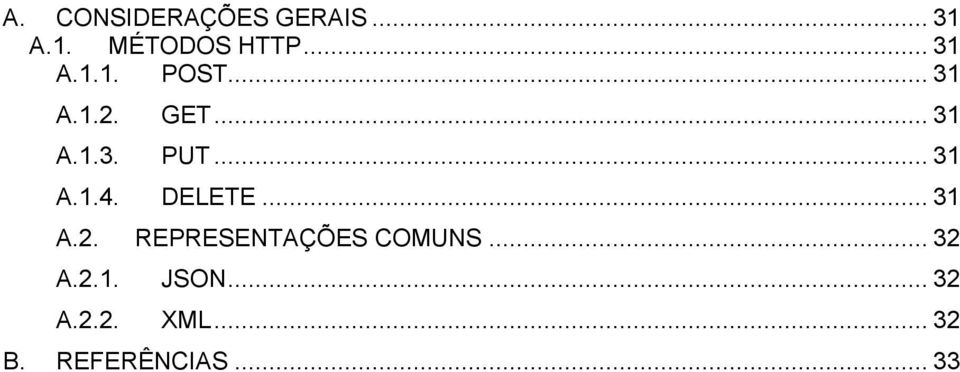 .. 31 A.2. REPRESENTAÇÕES COMUNS... 32 A.2.1. JSON.