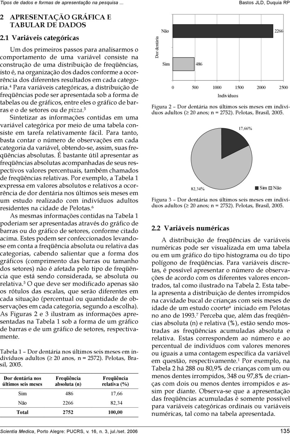 ocorrência dos diferentes resultados em cada categoria.