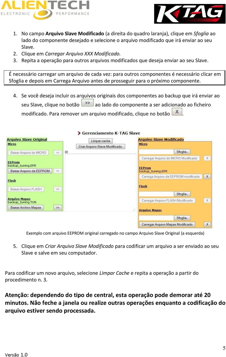 É necessário carregar um arquivo de cada vez: para outros componentes é necessário clicar em Sfoglia e depois em Carrega Arquivo antes de prosseguir para o próximo componente. 4.