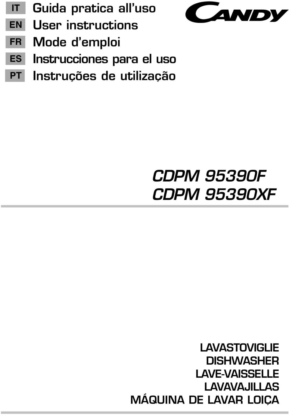 utilização CDPM 95390F CDPM 95390XF LAVASTOVIGLIE